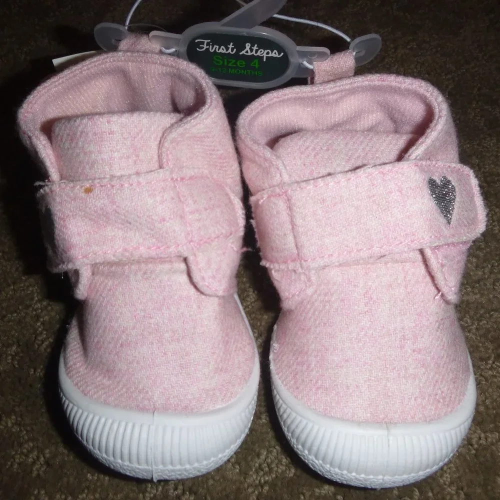Baby Girls First Steps Walker Woven Shoes Booties Size 4 (9/12  months) NWT
